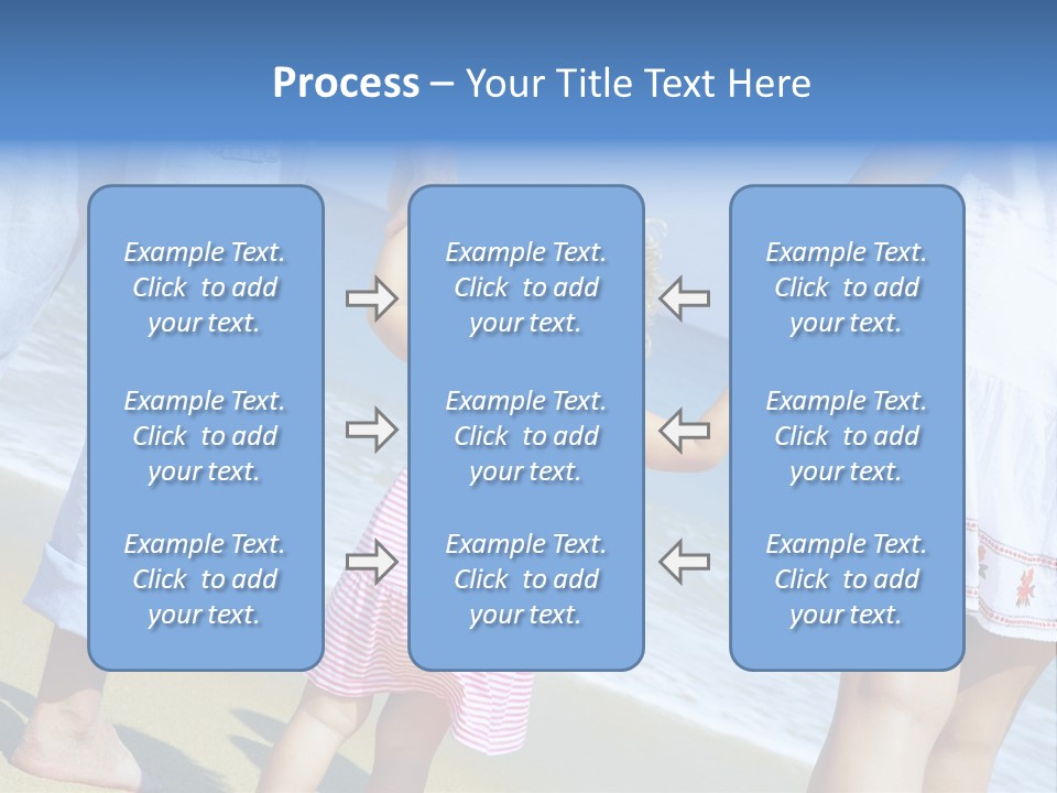 View Of Young Family Having Fun On The Beach PowerPoint Template