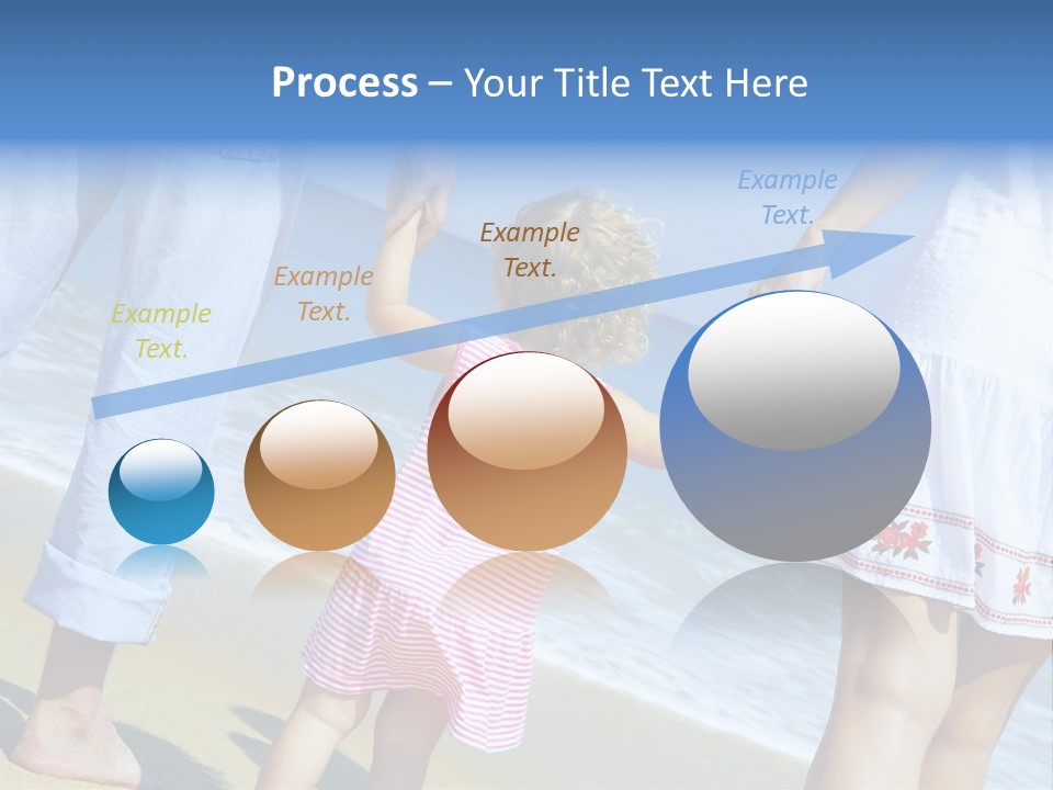 View Of Young Family Having Fun On The Beach PowerPoint Template