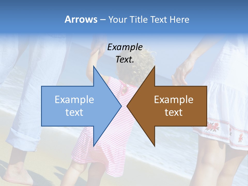 View Of Young Family Having Fun On The Beach PowerPoint Template