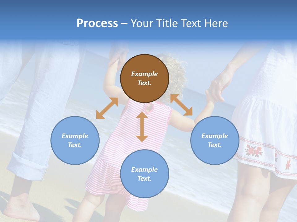 View Of Young Family Having Fun On The Beach PowerPoint Template