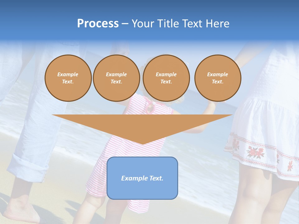 View Of Young Family Having Fun On The Beach PowerPoint Template