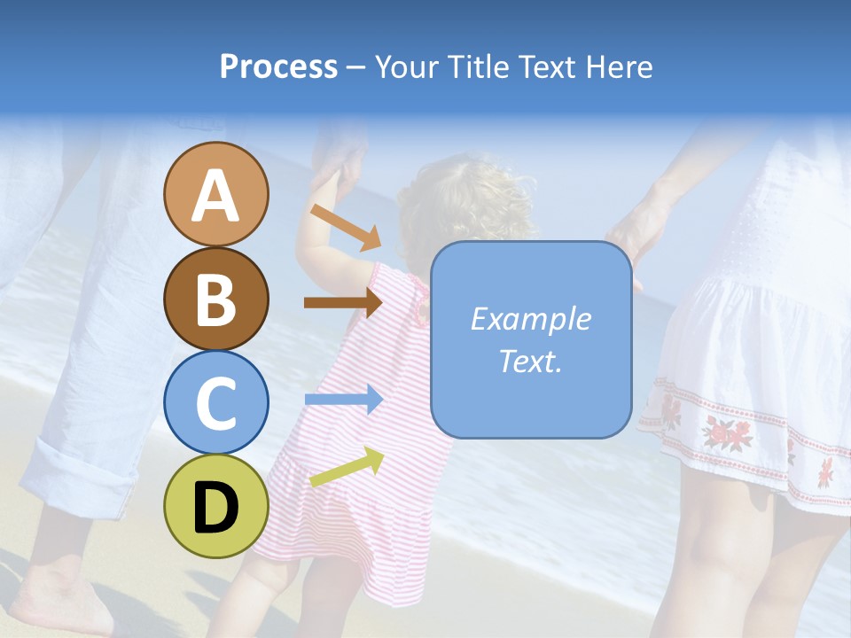 View Of Young Family Having Fun On The Beach PowerPoint Template