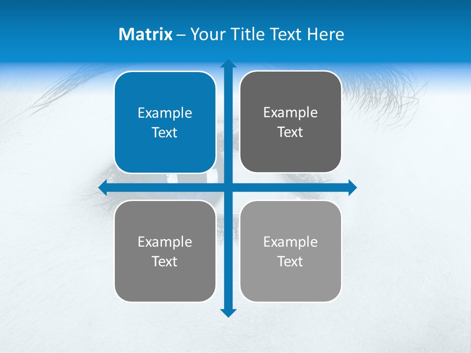 Close-Up De Uma Bela Mulher Com Olhos Azuis PowerPoint Template