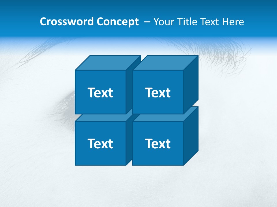 Close-Up De Uma Bela Mulher Com Olhos Azuis PowerPoint Template