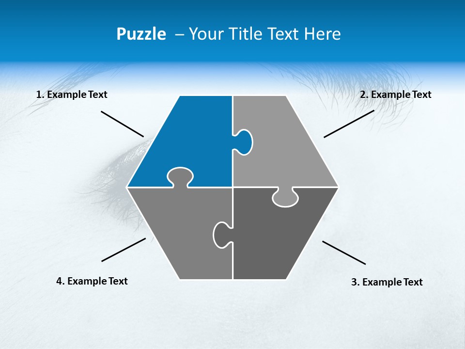 Close-Up De Uma Bela Mulher Com Olhos Azuis PowerPoint Template