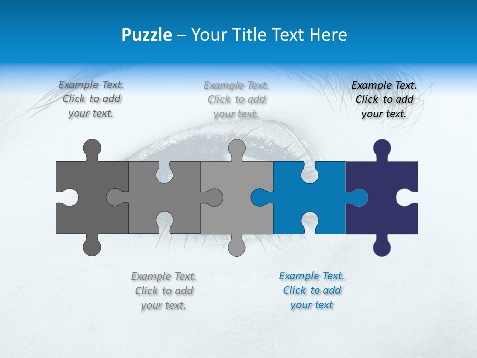 Close-Up De Uma Bela Mulher Com Olhos Azuis PowerPoint Template