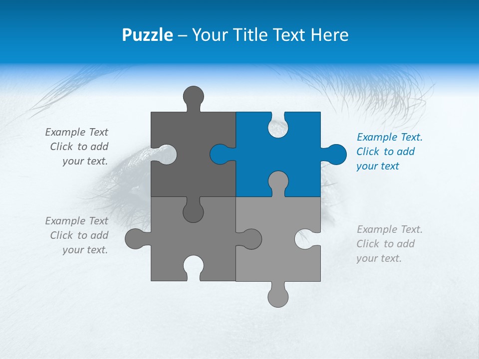 Close-Up De Uma Bela Mulher Com Olhos Azuis PowerPoint Template