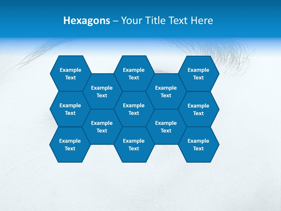 Close-Up De Uma Bela Mulher Com Olhos Azuis PowerPoint Template