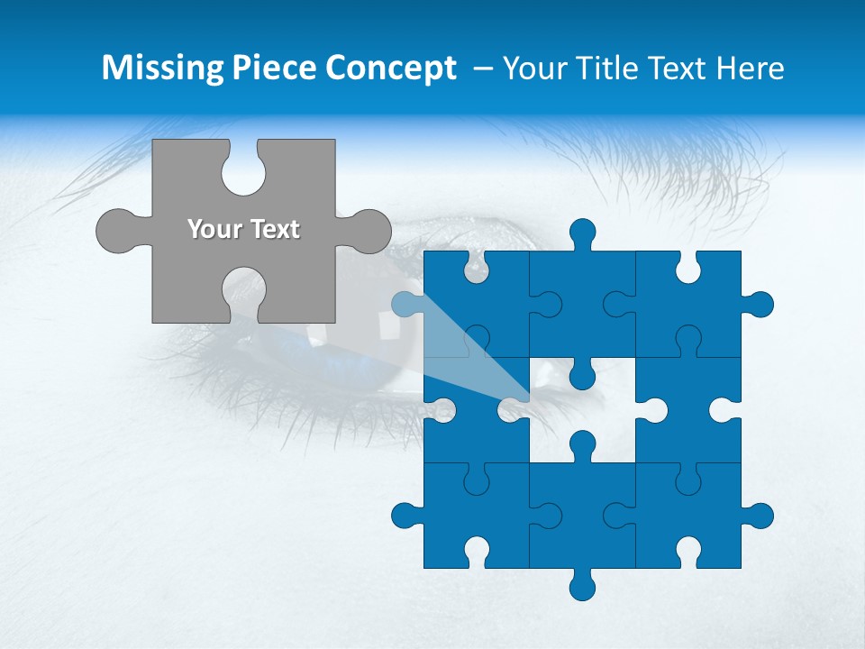 Close-Up De Uma Bela Mulher Com Olhos Azuis PowerPoint Template