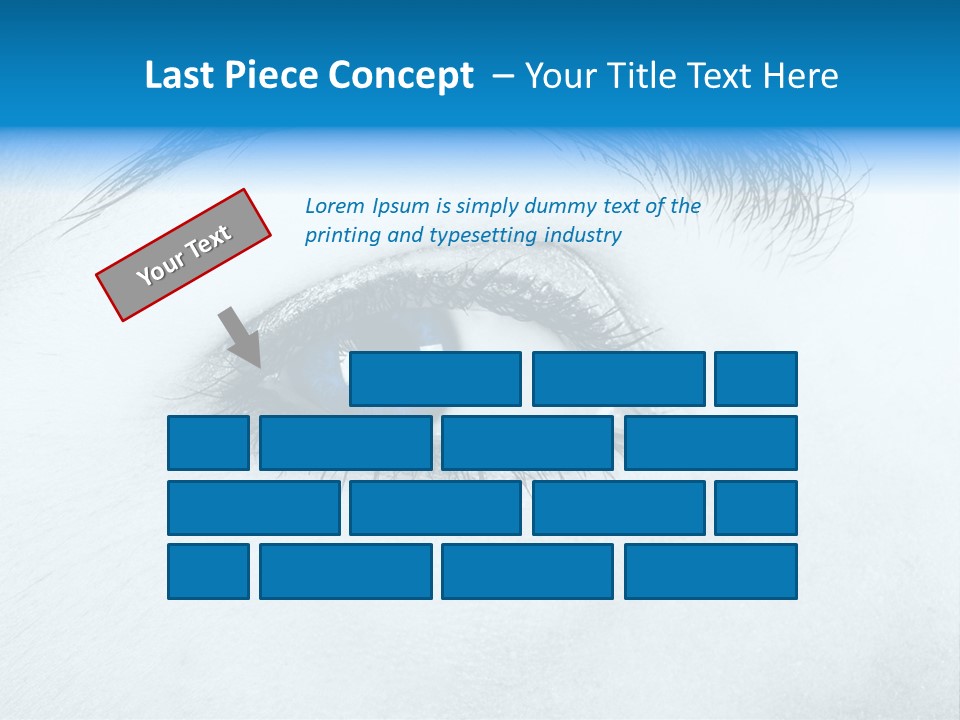 Close-Up De Uma Bela Mulher Com Olhos Azuis PowerPoint Template