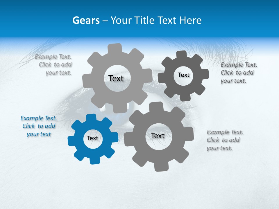 Close-Up De Uma Bela Mulher Com Olhos Azuis PowerPoint Template