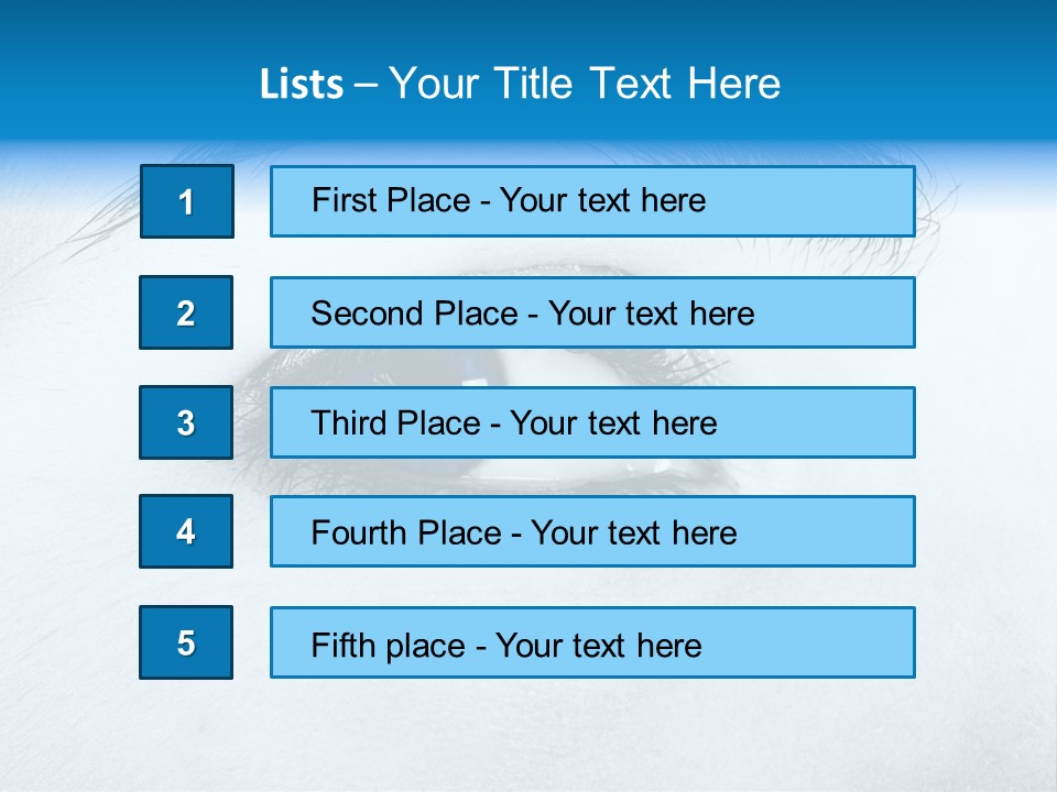 Close-Up De Uma Bela Mulher Com Olhos Azuis PowerPoint Template