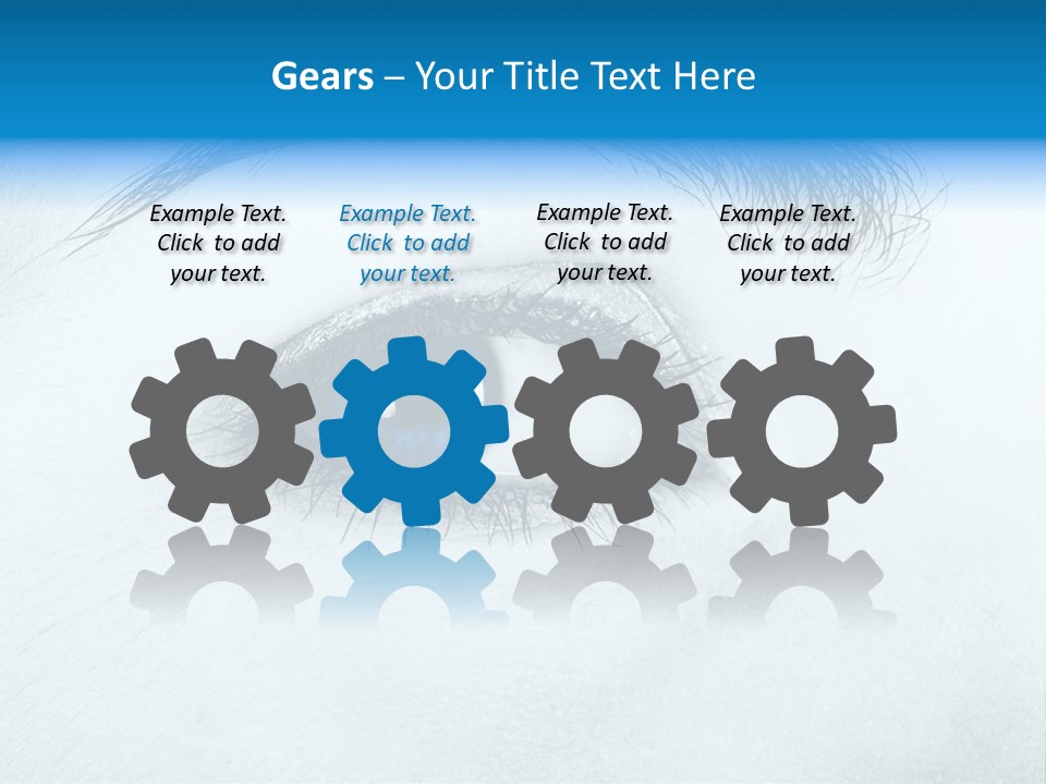 Close-Up De Uma Bela Mulher Com Olhos Azuis PowerPoint Template