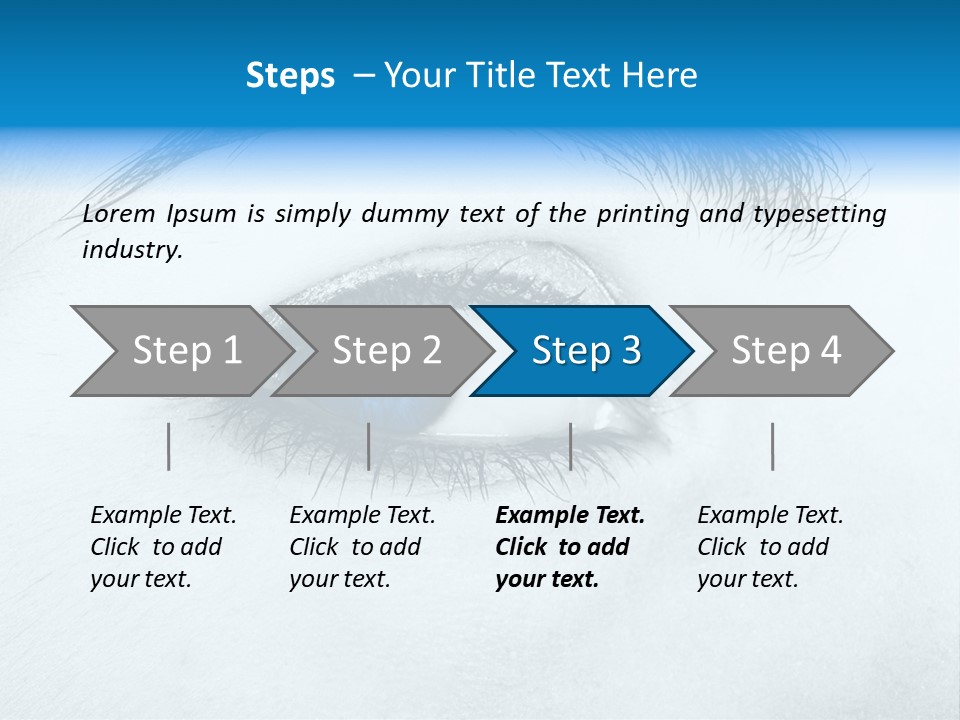 Close-Up De Uma Bela Mulher Com Olhos Azuis PowerPoint Template