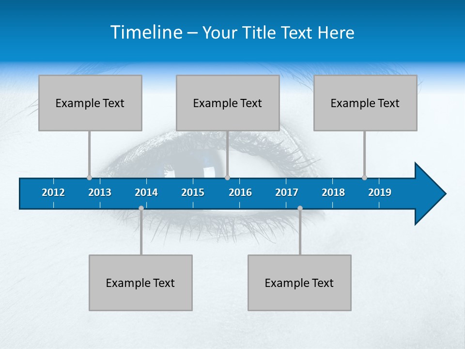 Close-Up De Uma Bela Mulher Com Olhos Azuis PowerPoint Template