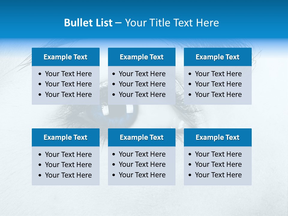 Close-Up De Uma Bela Mulher Com Olhos Azuis PowerPoint Template