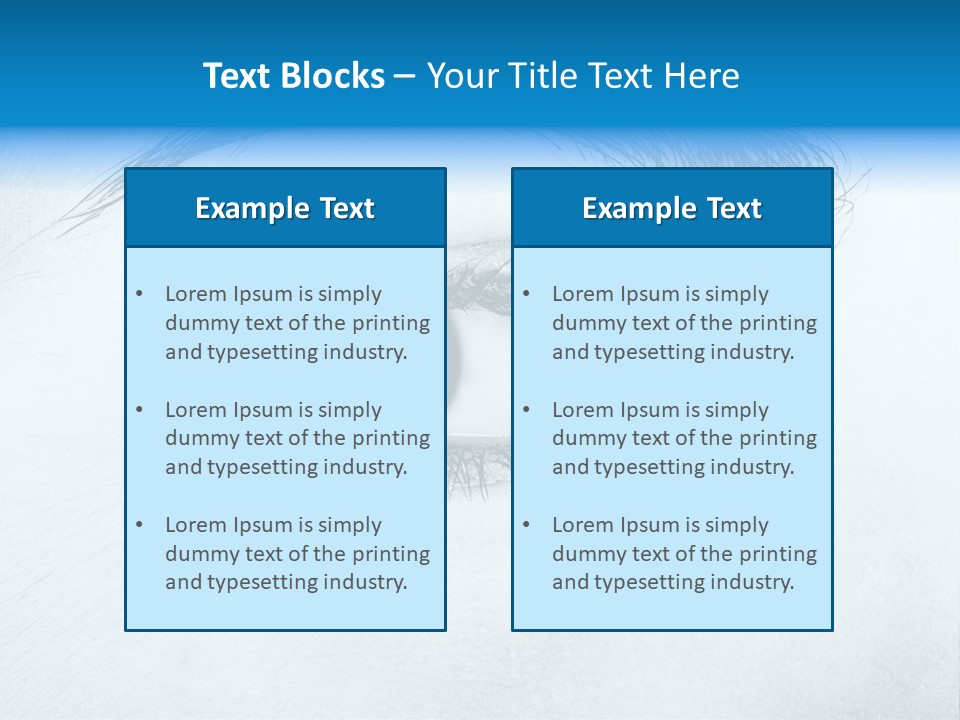 Close-Up De Uma Bela Mulher Com Olhos Azuis PowerPoint Template