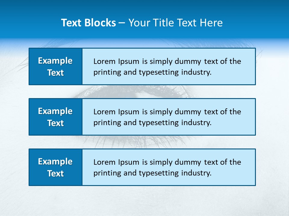 Close-Up De Uma Bela Mulher Com Olhos Azuis PowerPoint Template