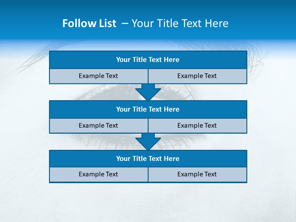 Close-Up De Uma Bela Mulher Com Olhos Azuis PowerPoint Template