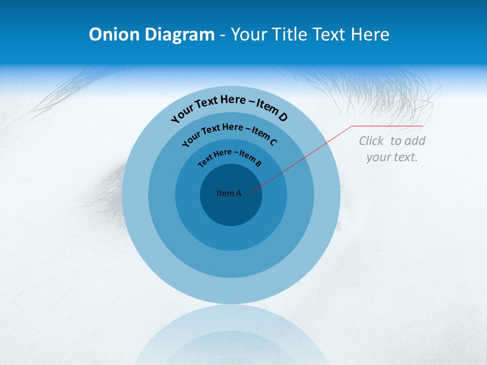 Close-Up De Uma Bela Mulher Com Olhos Azuis PowerPoint Template