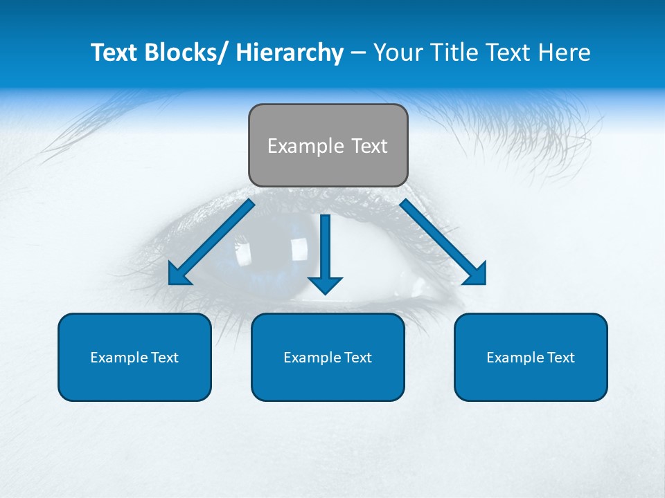 Close-Up De Uma Bela Mulher Com Olhos Azuis PowerPoint Template