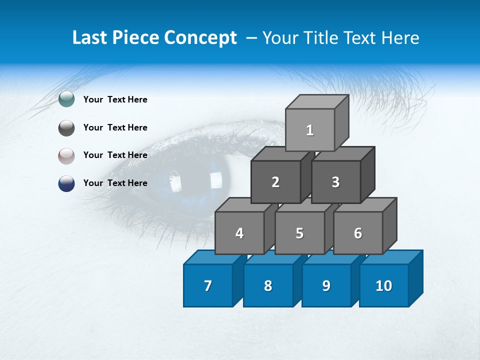 Close-Up De Uma Bela Mulher Com Olhos Azuis PowerPoint Template