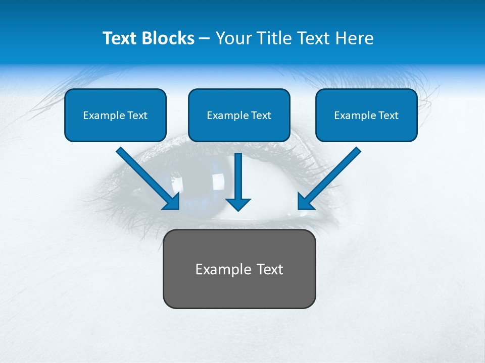 Close-Up De Uma Bela Mulher Com Olhos Azuis PowerPoint Template
