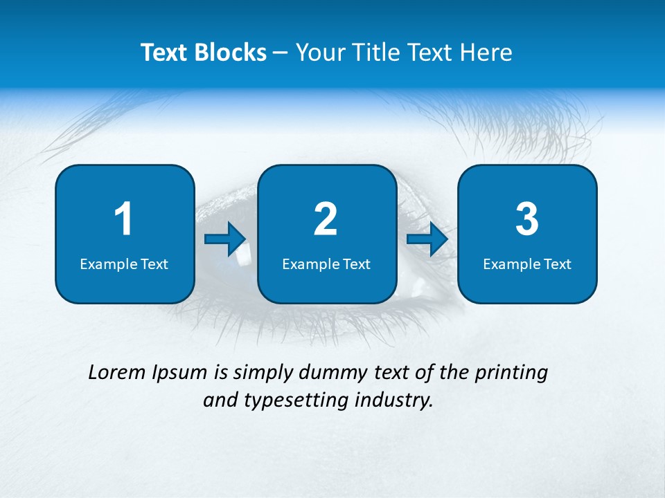 Close-Up De Uma Bela Mulher Com Olhos Azuis PowerPoint Template