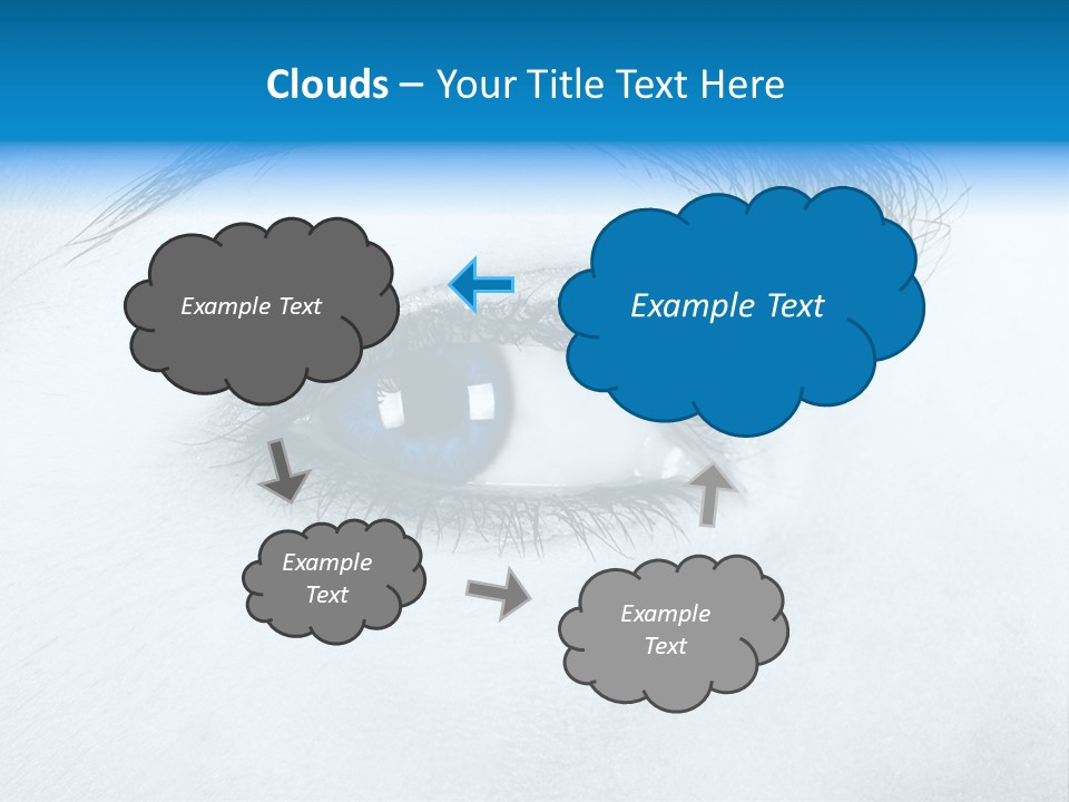 Close-Up De Uma Bela Mulher Com Olhos Azuis PowerPoint Template