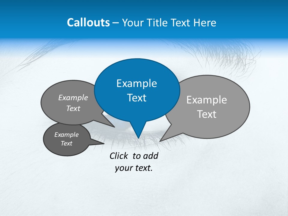 Close-Up De Uma Bela Mulher Com Olhos Azuis PowerPoint Template