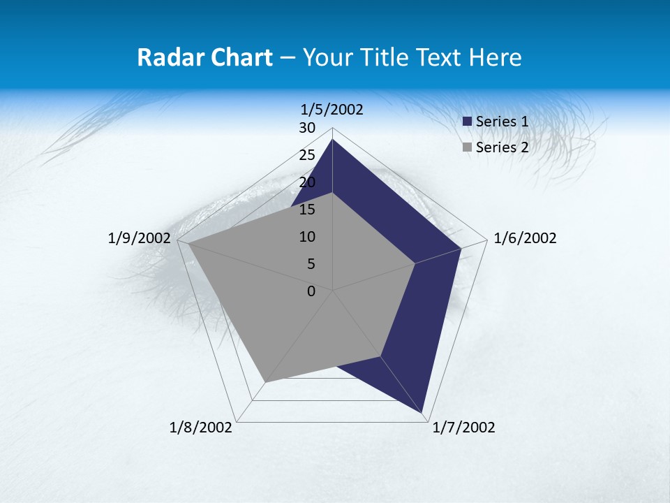 Close-Up De Uma Bela Mulher Com Olhos Azuis PowerPoint Template