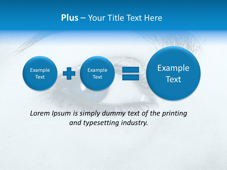 Close-Up De Uma Bela Mulher Com Olhos Azuis PowerPoint Template