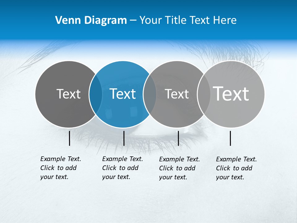 Close-Up De Uma Bela Mulher Com Olhos Azuis PowerPoint Template