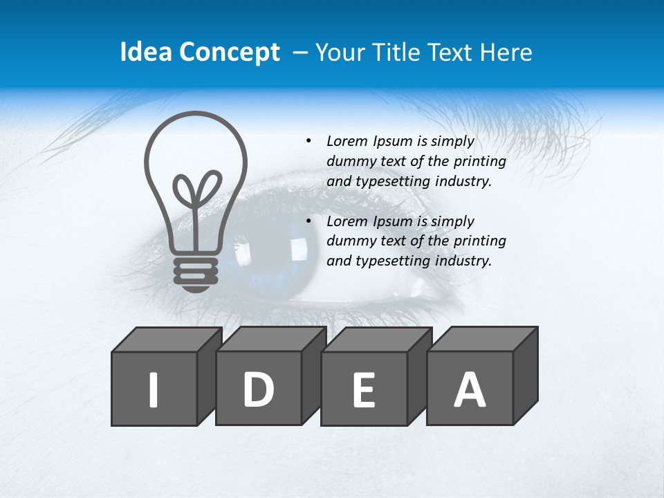 Close-Up De Uma Bela Mulher Com Olhos Azuis PowerPoint Template