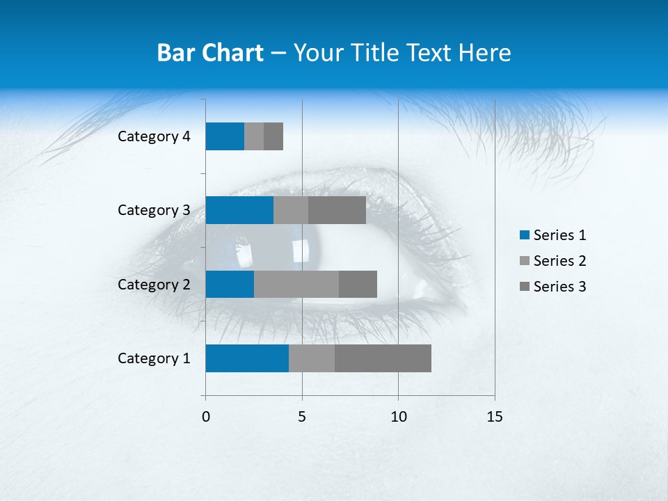 Close-Up De Uma Bela Mulher Com Olhos Azuis PowerPoint Template
