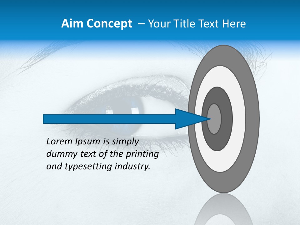 Close-Up De Uma Bela Mulher Com Olhos Azuis PowerPoint Template