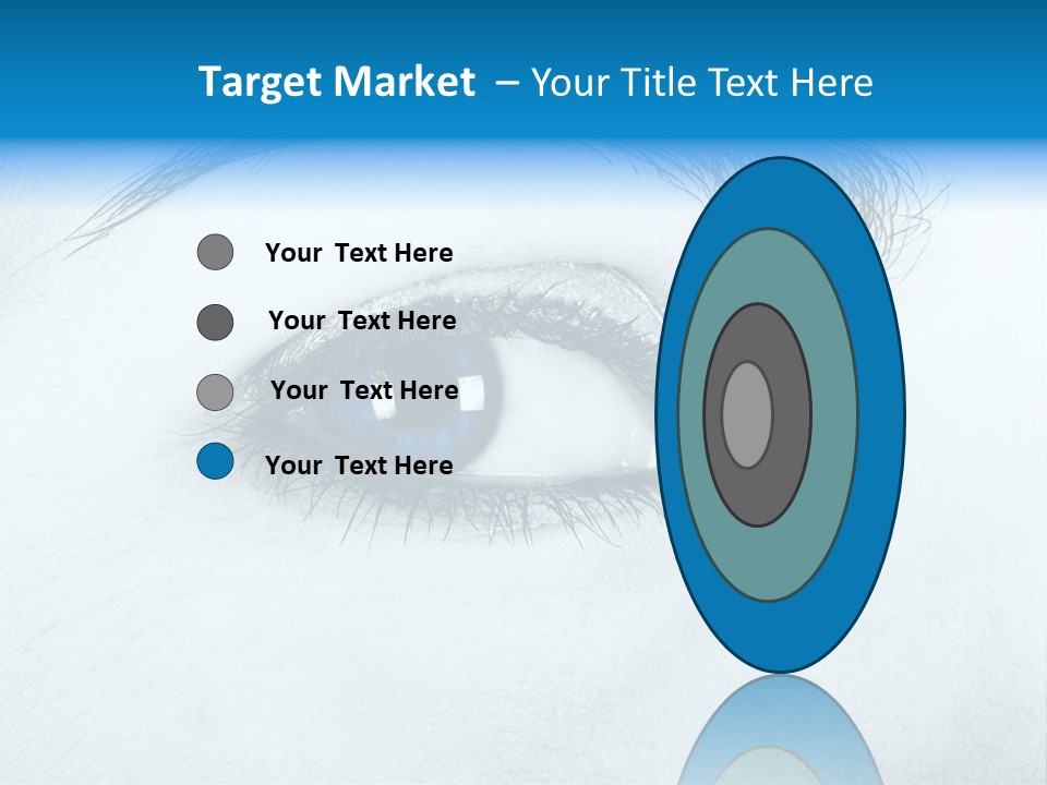 Close-Up De Uma Bela Mulher Com Olhos Azuis PowerPoint Template