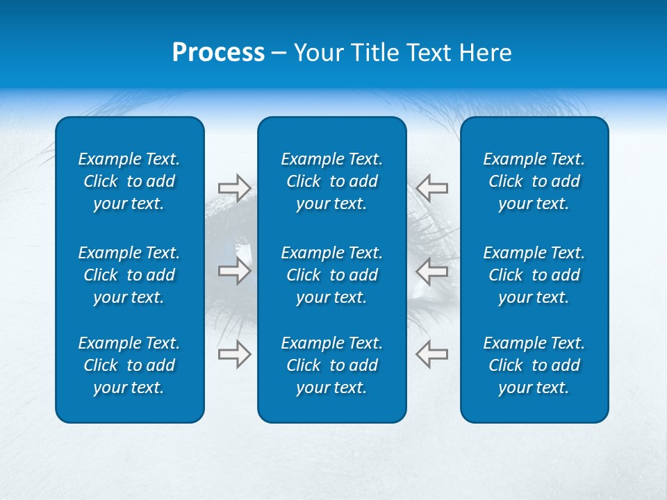 Close-Up De Uma Bela Mulher Com Olhos Azuis PowerPoint Template