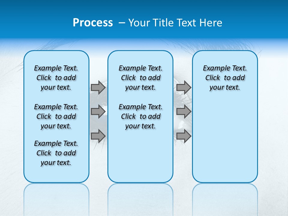 Close-Up De Uma Bela Mulher Com Olhos Azuis PowerPoint Template
