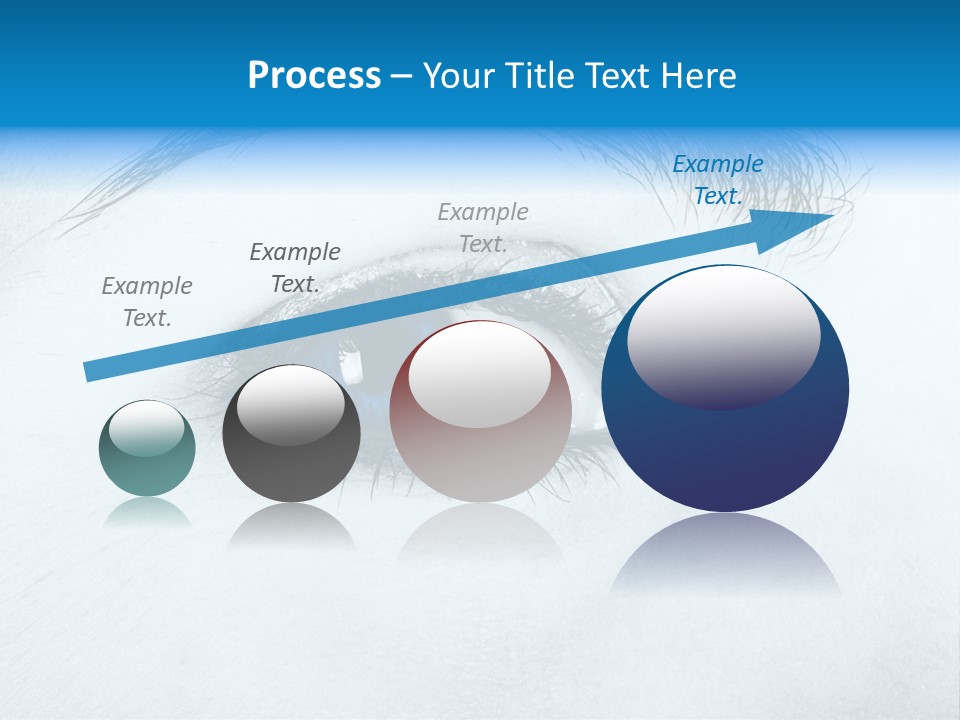 Close-Up De Uma Bela Mulher Com Olhos Azuis PowerPoint Template