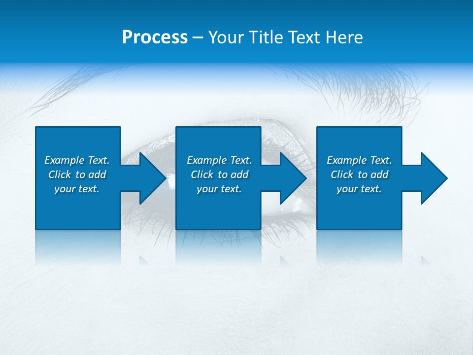 Close-Up De Uma Bela Mulher Com Olhos Azuis PowerPoint Template
