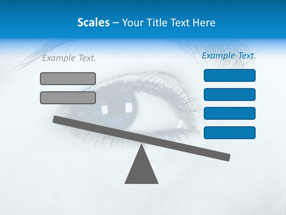 Close-Up De Uma Bela Mulher Com Olhos Azuis PowerPoint Template