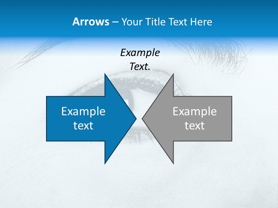 Close-Up De Uma Bela Mulher Com Olhos Azuis PowerPoint Template