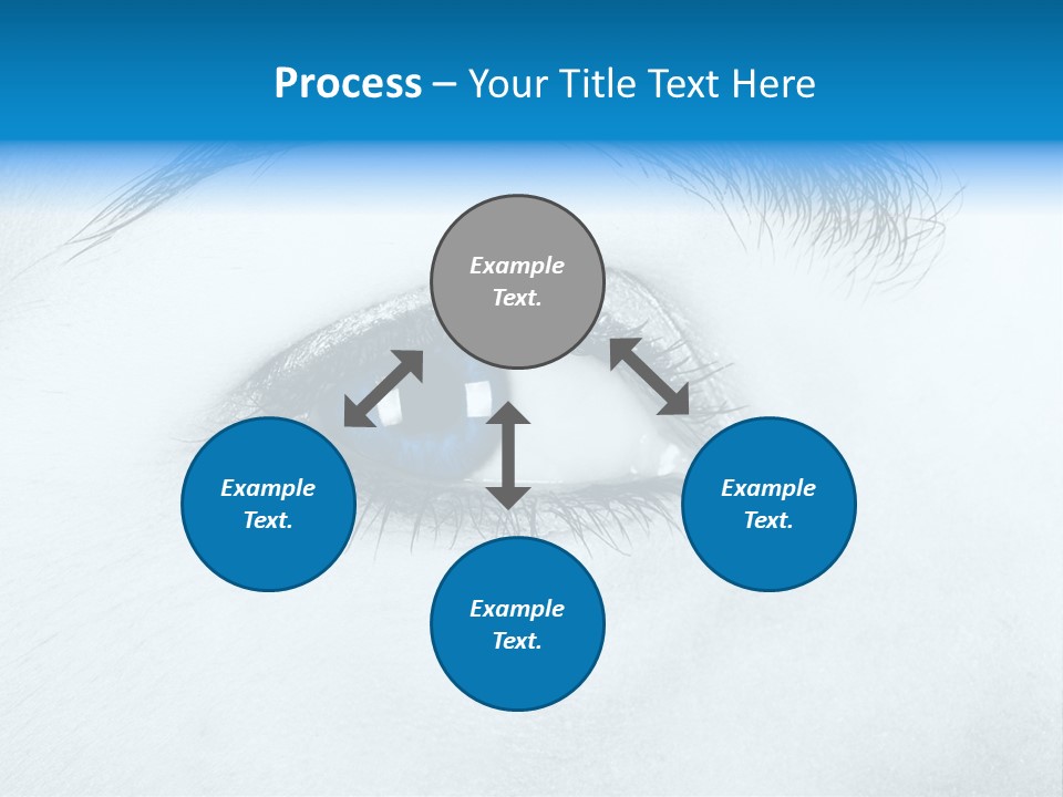 Close-Up De Uma Bela Mulher Com Olhos Azuis PowerPoint Template