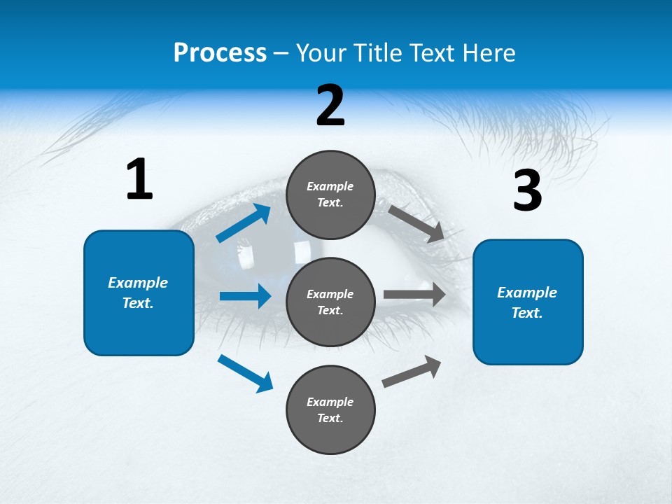 Close-Up De Uma Bela Mulher Com Olhos Azuis PowerPoint Template