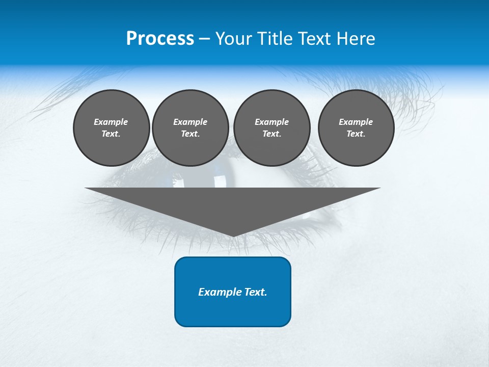 Close-Up De Uma Bela Mulher Com Olhos Azuis PowerPoint Template