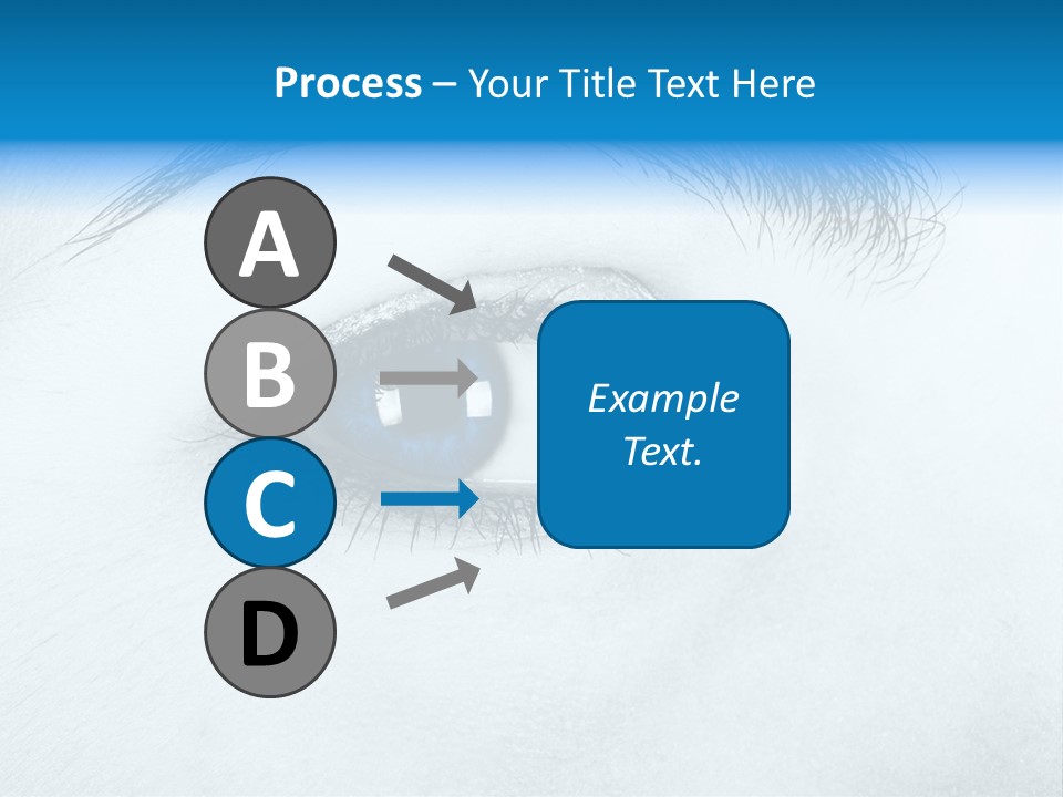 Close-Up De Uma Bela Mulher Com Olhos Azuis PowerPoint Template