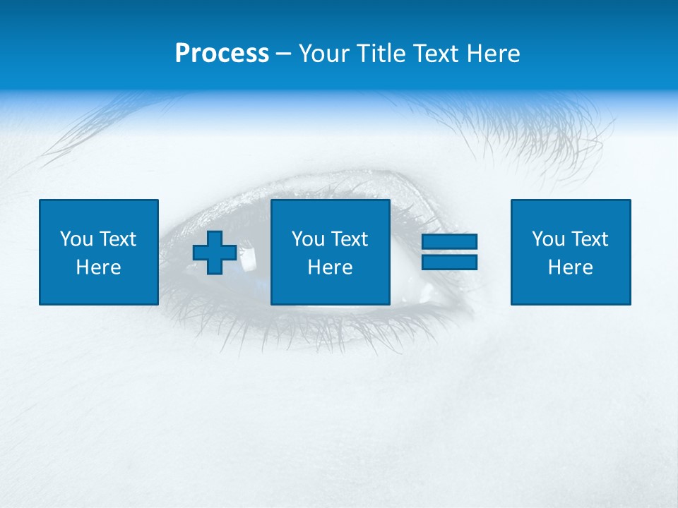 Close-Up De Uma Bela Mulher Com Olhos Azuis PowerPoint Template