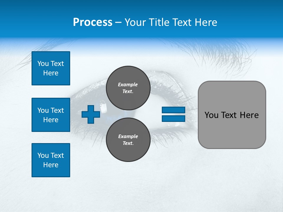 Close-Up De Uma Bela Mulher Com Olhos Azuis PowerPoint Template