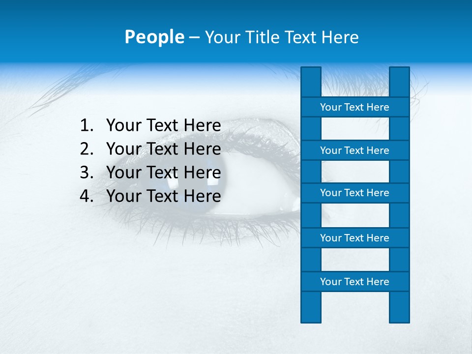 Close-Up De Uma Bela Mulher Com Olhos Azuis PowerPoint Template